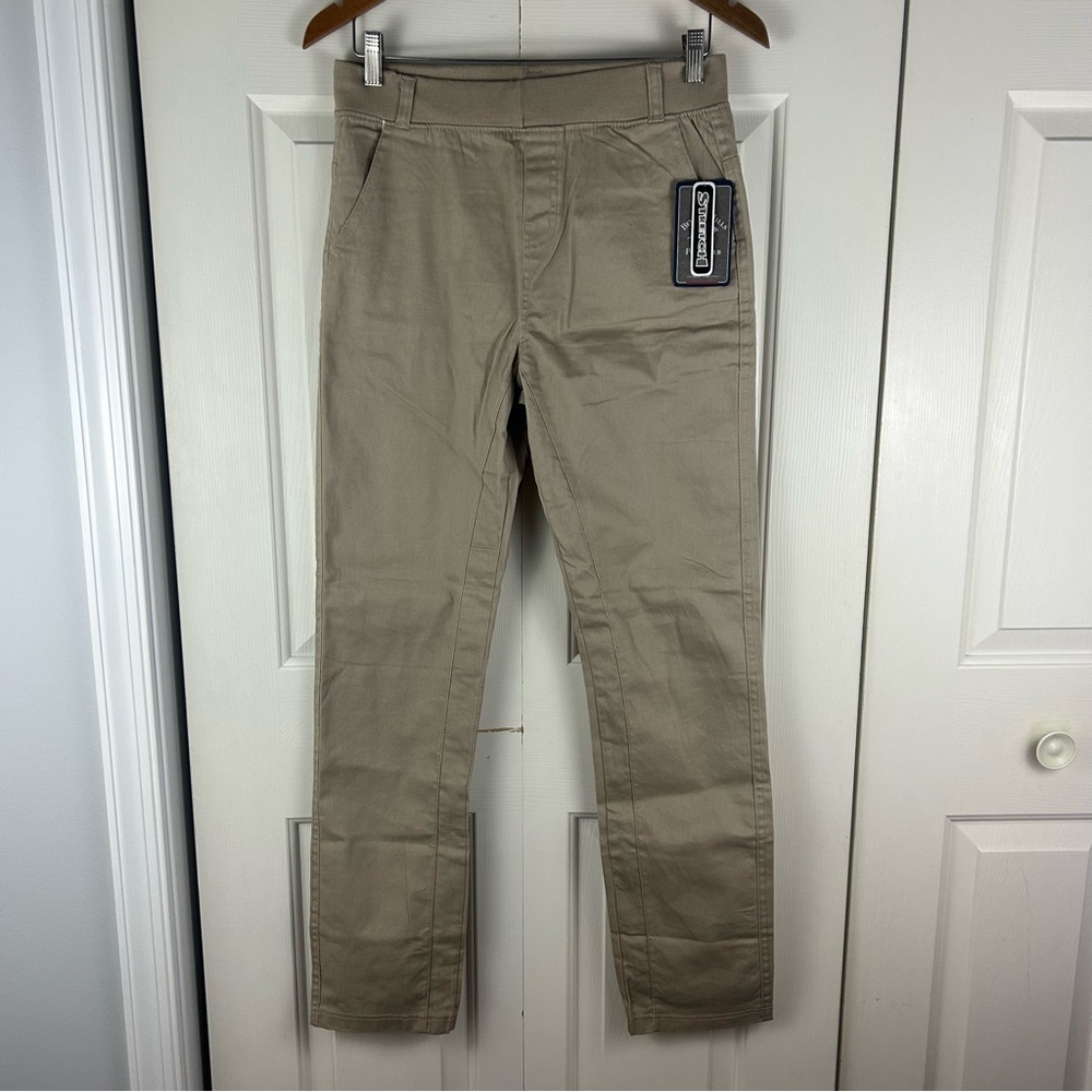Beverly Hills Polo Club Khaki Pants Size XL 18/20 Tan Stretch Waistband